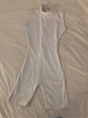 Stript ‘Coco’ Biker White Sleeveless One-Piece Romper